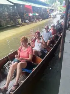 Family and friends enjoy our damnoen saduak floating market Market Tour.